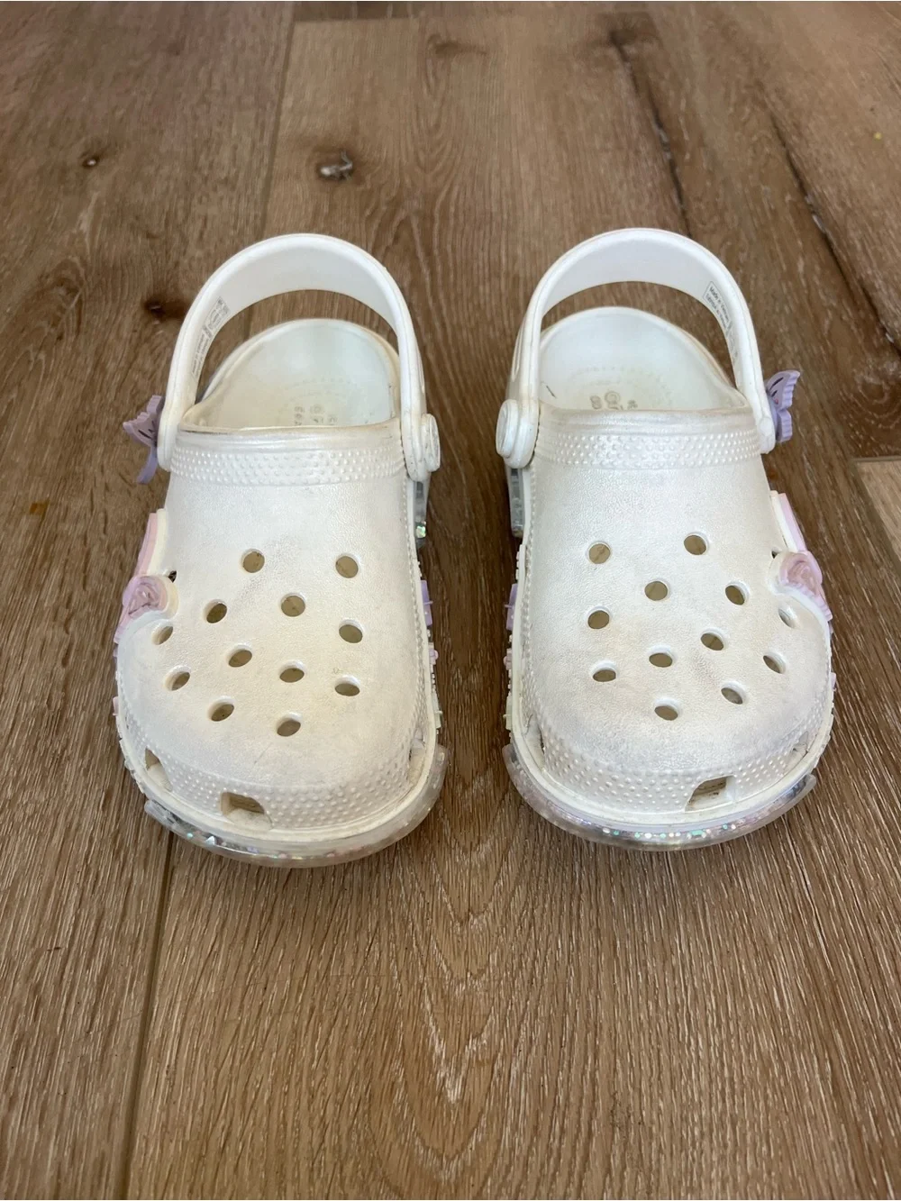 Kids Glitter Butterfly Crocs Girls